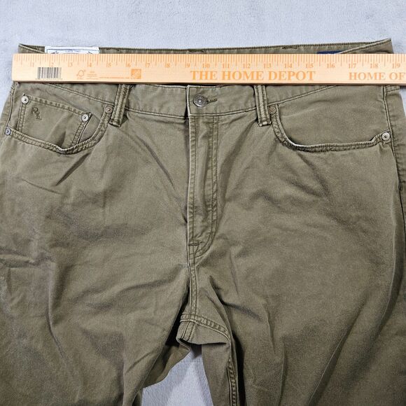 Polo Ralph Lauren Varick Slim Fit Straight Leg Jeans Mens Size 38x28 Olive Green - Picture 12 of 15